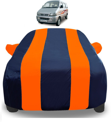 Auto Hub Car Cover For Maruti Versa (With Mirror Pockets)(Orange, Blue)