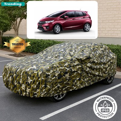 CODOKI Car Cover For Honda Jazz 1.2 V AT i VTEC (With Mirror Pockets)(Yellow, Black)