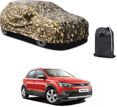 PAGORA Car Cover For Volkswagen Polo Cross (With Mirror Pockets)(Yellow)