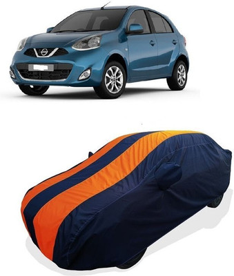 QLAX Car Cover For Maruti Micra XL Option D Diesel (With Mirror Pockets)(Orange)