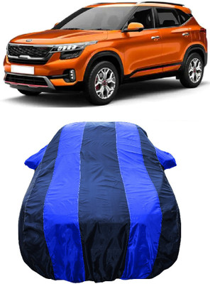 Wegather Car Cover For Kia Seltos HTX IVT G Petrol (With Mirror Pockets)(Blue)