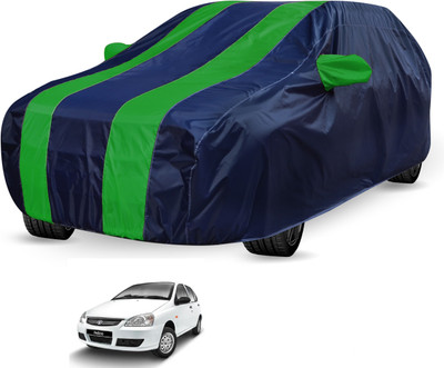 Auto Hub Car Cover For Tata Indigo CS (Without Mirror Pockets)(Black, Green)