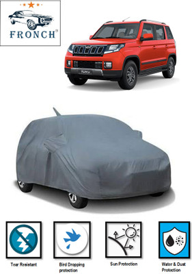 FRONCH Car Cover For Mahindra TUV300 (With Mirror Pockets)(Grey)