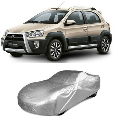 THE REAL ARV Car Cover For Toyota Etios Cross (With Mirror Pockets)(Silver)
