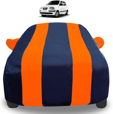 Auto Hub Car Cover For Hyundai Santro Xing (With Mirror Pockets)(Orange)