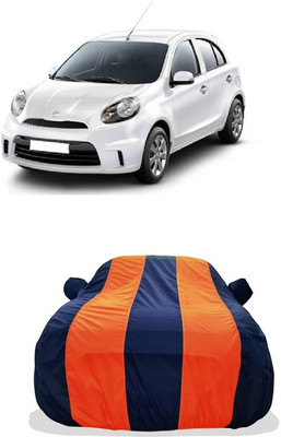 Tricway Car Cover For Nissan Micra Active XL (With Mirror Pockets)(Orange)