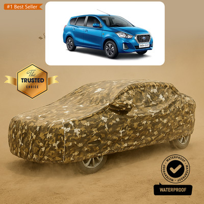 CODOKI Car Cover For Datsun GO Plus T (With Mirror Pockets)(Yellow, White)