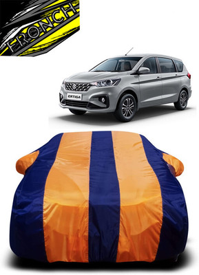 FRONCH Car Cover For Maruti Suzuki Ertiga (With Mirror Pockets)(Orange, Blue)