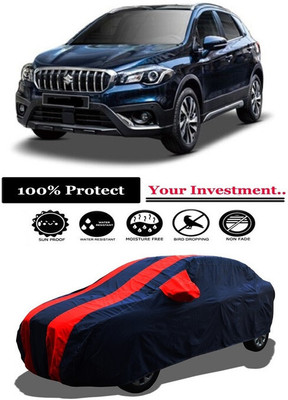 Amexride Car Cover For Maruti Suzuki S-Cross Alpha DDiS 200 SH Diesel (With Mirror Pockets)(Red)