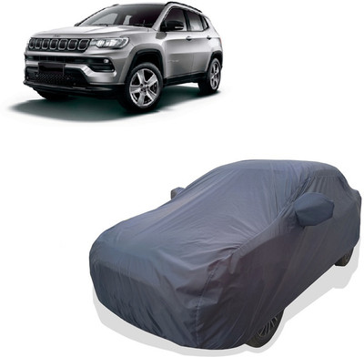 Tricway Car Cover For Jeep Compass 1.4 Limited Petrol (With Mirror Pockets)(Grey)