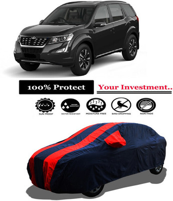 Amexride Car Cover For Mahindra XUV500 W9 AT Diesel (With Mirror Pockets)(Red)