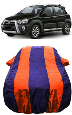 Wegather Car Cover For Toyota Etios Cross 1.4L VD (With Mirror Pockets)(Orange)