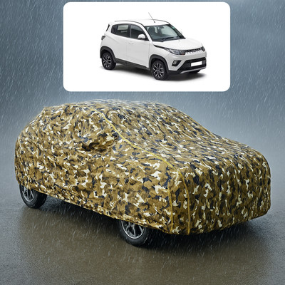PAGORA Car Cover For Mahindra KUV100 (With Mirror Pockets)(Yellow, White)