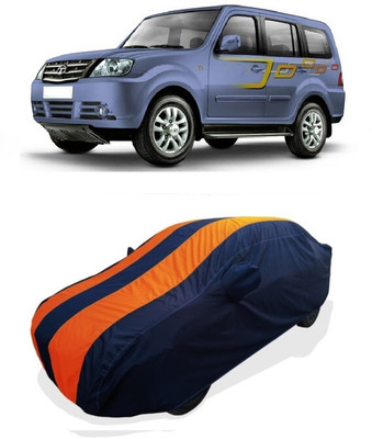 Coxtor Car Cover For Tata Sumo Grande (With Mirror Pockets)(Orange)