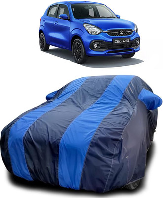 QLAX Car Cover For Maruti Suzuki Celerio X AMT VXI Option Petrol (With Mirror Pockets)(Blue)