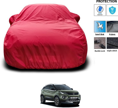 GOSHIV-car and bike accessories Car Cover For Tata Nexon (With Mirror Pockets)(Maroon)