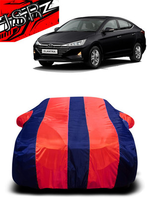 J S R Car Cover For Hyundai Elantra Fluidic (With Mirror Pockets)(Red, Blue)