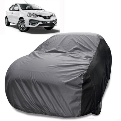 MoTRoX Car Cover For Toyota Etios Liva (Without Mirror Pockets)(Grey, Black)