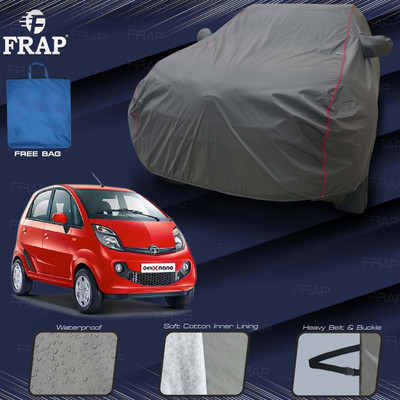 Frap Car Cover For Tata Nano, Nano Genx, Nano LX, Nano XE, Nano XT (With Mirror Pockets)(Grey, Red)