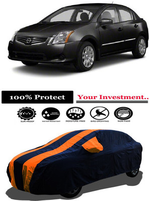 Amexride Car Cover For Nissan Sentra 2.0 SL (With Mirror Pockets)(Orange)