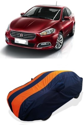 Coxtor Car Cover For Fiat Viaggio (With Mirror Pockets)(Orange)