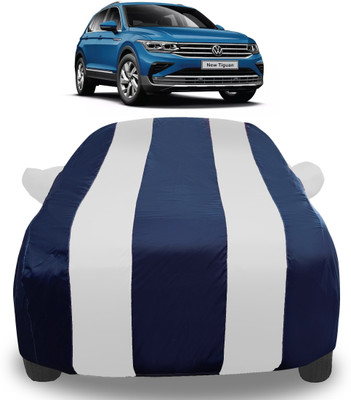 Auto Hub Car Cover For Volkswagen Tiguan (With Mirror Pockets)(Silver)