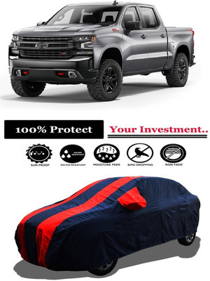 Amexride Car Cover For Chevrolet Silverado 6.2L (With Mirror Pockets)(Red)