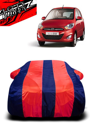 J S R Car Cover For Hyundai i10 Magna 1.1L (With Mirror Pockets)(Red, Blue)