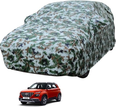 Auto Hub Car Cover For Hyundai Venue (With Mirror Pockets)(Multicolor)