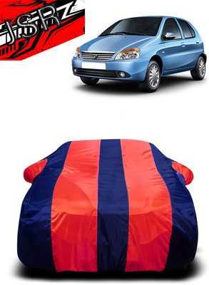 J S R Car Cover For Tata Indica DLX (With Mirror Pockets)(Red, Blue)