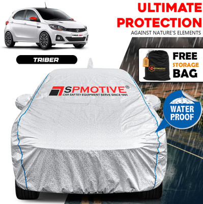 SPMOTIVE Car Cover For Tata Tiago (With Mirror Pockets)(Silver)