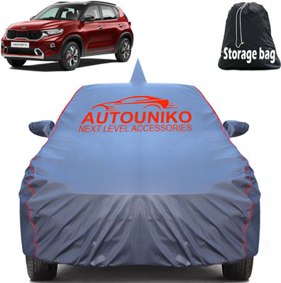 autouniko Car Cover For Kia Sonet (With Mirror Pockets)(Grey)