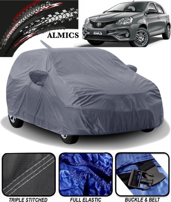 ALMICS Car Cover For Toyota Etios Liva (With Mirror Pockets)(Grey)