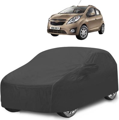 Caronix Car Cover For Chevrolet Beat (With Mirror Pockets)(Grey)