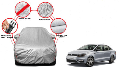 Auto Oprema Car Cover For Volkswagen Vento (With Mirror Pockets)(Silver)