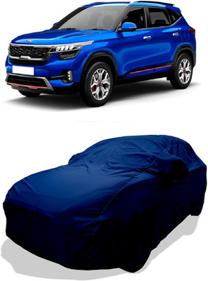 Coxtor Car Cover For Kia Seltos GTK Petrol (With Mirror Pockets)(Blue)