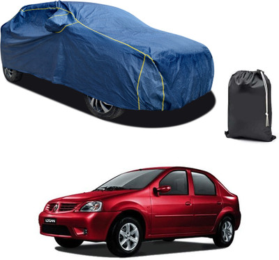 PAGORA Car Cover For Renault Logan Edge (With Mirror Pockets)(Blue, For 2019, 2020, 2021, 2022, 2023 Models)