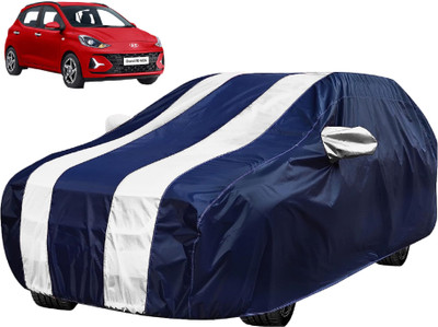 Auto Hub Car Cover For Hyundai Grand i10 (With Mirror Pockets)(White)