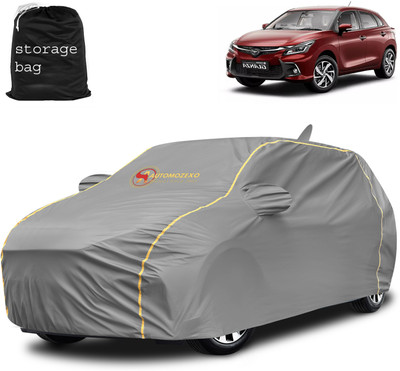 AUTOMOZEXO Car Cover For Toyota Glanza (With Mirror Pockets)(Grey)