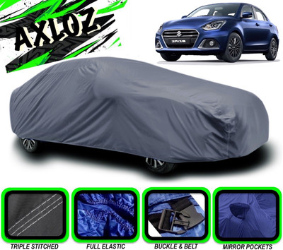 AXLOZ Car Cover For Maruti Suzuki Dzire (With Mirror Pockets)(Grey)