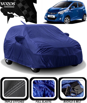 VOZOS Car Cover For Hyundai Eon (With Mirror Pockets)(Blue)