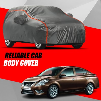 R Rayvin Star Car Cover For Nissan Sunny (With Mirror Pockets)(Multicolor)