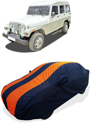 Coxtor Car Cover For Mahindra Marshal (With Mirror Pockets)(Orange)