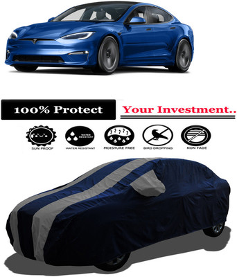 Amexride Car Cover For Tesla Model X Electric(Battery) (With Mirror Pockets)(Grey)