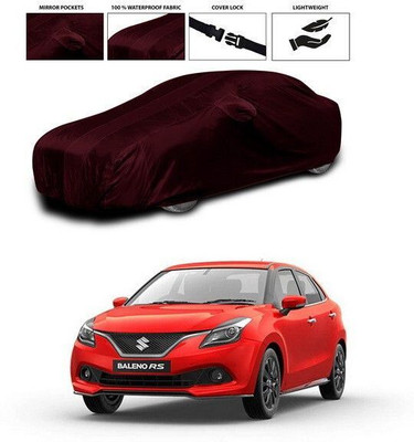 ANTHUB Car Cover For Maruti Suzuki Baleno (With Mirror Pockets)(Maroon)