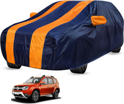 Auto Hub Car Cover For Renault Duster (Without Mirror Pockets)(Black, Orange)