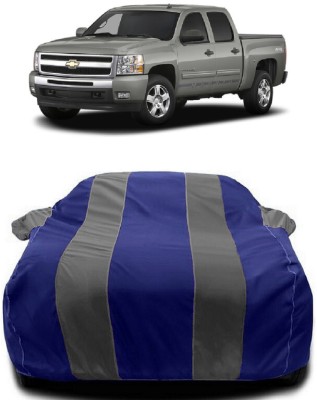 Autoprime Car Cover For Chevrolet Silverado 5.7L (With Mirror Pockets)(Grey, Blue)