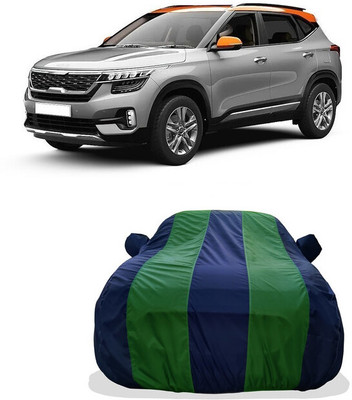 Tricway Car Cover For Kia Seltos HTX 1.5 Diesel Dual Tone (With Mirror Pockets)(Green)