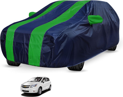 Auto Hub Car Cover For Chevrolet Sail UVA (Without Mirror Pockets)(Black, Green)