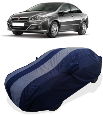 Coxtor Car Cover For Fiat Linea T Jet Active (With Mirror Pockets)(Grey)